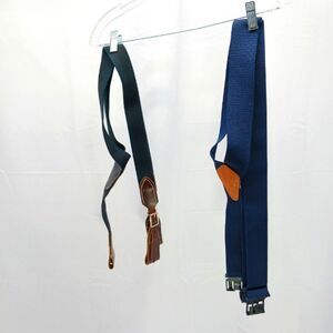 NWOT Perry Suspenders Original Navy Blue Y-Back Belt Clip Made in USA OS Utility